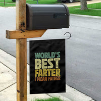 Retro World's Best Farter I Mean Father Garden Flag Gag Gift Birthday Husband Dad Fathers Day