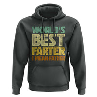 Retro World's Best Farter I Mean Father Hoodie Gag Gift Birthday Husband Dad Fathers Day
