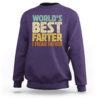 Retro World's Best Farter I Mean Father Sweatshirt Gag Gift Birthday Husband Dad Fathers Day