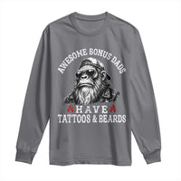 Funny Bigfoot Stepdad Long Sleeve Shirt Awesome Bonus Dads Have Tattoos And Beards