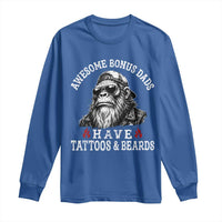 Funny Bigfoot Stepdad Long Sleeve Shirt Awesome Bonus Dads Have Tattoos And Beards