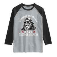 Funny Bigfoot Stepdad Raglan Shirt Awesome Bonus Dads Have Tattoos And Beards