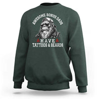 Funny Bigfoot Stepdad Sweatshirt Awesome Bonus Dads Have Tattoos And Beards