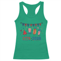 250th Anniversary USA Racerback Tank Top Patriotic Watermelon Hotdog Firework 250 Years American 1776 2026 250th 4th July