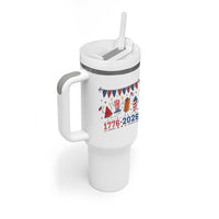250th Anniversary USA Tumbler With Handle Patriotic Watermelon Hotdog Firework 250 Years American 1776 2026 250th 4th July