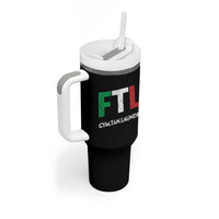 Gym Tan Laundry GTL Italian Flag Tumbler With Handle - Wonder Print Shop