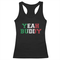 Yeah Buddy Italian Flag Racerback Tank Top Vintage Retro - Wonder Print Shop