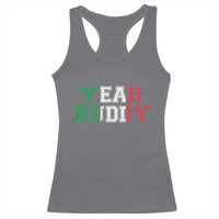 Yeah Buddy Italian Flag Racerback Tank Top Vintage Retro - Wonder Print Shop