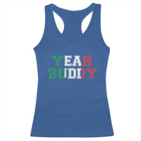 Yeah Buddy Italian Flag Racerback Tank Top Vintage Retro - Wonder Print Shop