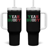 Yeah Buddy Italian Flag Tumbler With Handle Vintage Retro - Wonder Print Shop