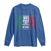 My Wife is Italian Nothing Scares Me Long Sleeve Shirt Funny Husband Italia Flag - Wonder Print Shop