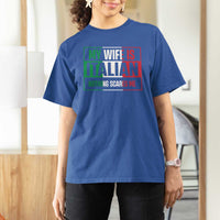 My Wife is Italian Nothing Scares Me T Shirt For Women Funny Husband Italia Flag - Wonder Print Shop