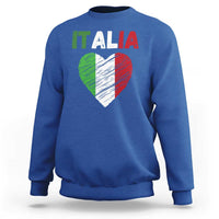 Italian Flag Heart Sweatshirt Retro Vintage Italia Graphic