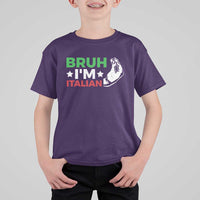 Bruh Im Italian T Shirt For Kid Italy Flag Italian Festival Funny Italian - Wonder Print Shop