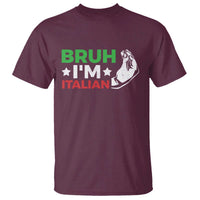 Bruh Im Italian T Shirt Italy Flag Italian Festival Funny Italian - Wonder Print Shop