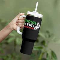 Bruh Im Italian Tumbler With Handle Italy Flag Italian Festival Funny Italian - Wonder Print Shop