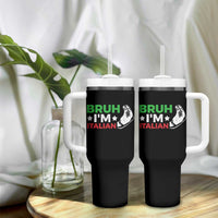Bruh Im Italian Tumbler With Handle Italy Flag Italian Festival Funny Italian - Wonder Print Shop