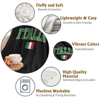 Vintage Italia Throw Blanket Print Retro Varsity Italian Apparel - Wonder Print Shop