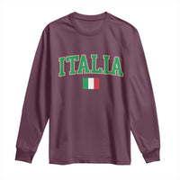Vintage Italia Long Sleeve Shirt Print Retro Varsity Italian Apparel - Wonder Print Shop