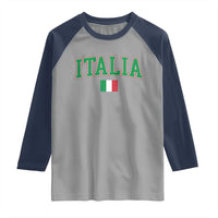 Vintage Italia Raglan Shirt Print Retro Varsity Italian Apparel - Wonder Print Shop