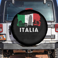 Italian Flag Spare Tire Cover Distressed Style Pisa Tower Colosseum Classic Scooter - Wonder Print Shop