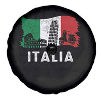 Italian Flag Spare Tire Cover Distressed Style Pisa Tower Colosseum Classic Scooter - Wonder Print Shop
