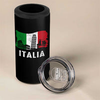 Italian Flag 4 in 1 Can Cooler Tumbler Distressed Style Pisa Tower Colosseum Classic Scooter - Wonder Print Shop