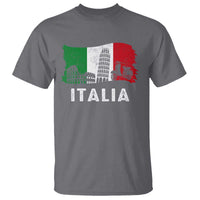 Italian Flag T Shirt Distressed Style Pisa Tower Colosseum Classic Scooter - Wonder Print Shop