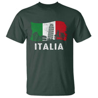 Italian Flag T Shirt Distressed Style Pisa Tower Colosseum Classic Scooter - Wonder Print Shop