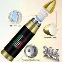 Italian American Flag Bullet Tumbler Retro Italian Family Italy Flag - Wonder Print Shop