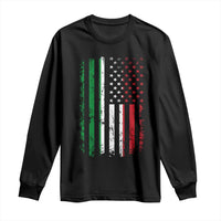 Italian American Flag Long Sleeve Shirt Retro Italian Family Italy Flag - Wonder Print Shop