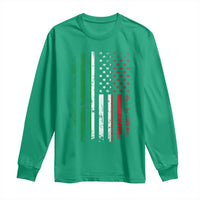 Italian American Flag Long Sleeve Shirt Retro Italian Family Italy Flag - Wonder Print Shop
