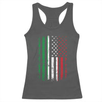 Italian American Flag Racerback Tank Top Retro Italian Family Italy Flag - Wonder Print Shop
