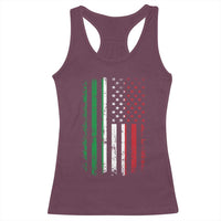 Italian American Flag Racerback Tank Top Retro Italian Family Italy Flag - Wonder Print Shop