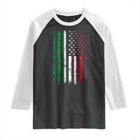 Italian American Flag Raglan Shirt Retro Italian Family Italy Flag - Wonder Print Shop