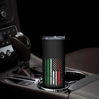 Italian American Flag Skinny Tumbler Retro Italian Family Italy Flag - Wonder Print Shop