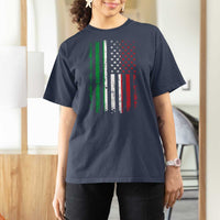 Italian American Flag T Shirt For Women Retro Italian Family Italy Flag - Wonder Print Shop
