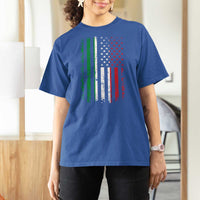 Italian American Flag T Shirt For Women Retro Italian Family Italy Flag - Wonder Print Shop