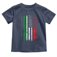 Italian American Flag Toddler T Shirt Retro Italian Family Italy Flag - Wonder Print Shop