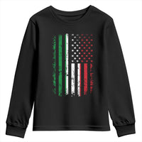 Italian American Flag Youth Sweatshirt Retro Italian Family Italy Flag - Wonder Print Shop