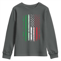 Italian American Flag Youth Sweatshirt Retro Italian Family Italy Flag - Wonder Print Shop