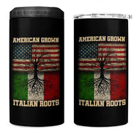 American Grown Italian Roots 4 in 1 Can Cooler Tumbler USA Italy Flag Family Tree Italian - Wonder Print Shop