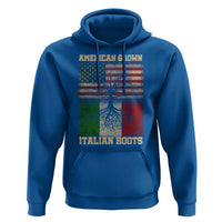 American Grown Italian Roots Hoodie USA Italy Flag Family Tree Italian - Wonder Print Shop