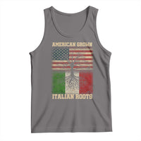 American Grown Italian Roots Tank Top USA Italy Flag Family Tree Italian - Wonder Print Shop