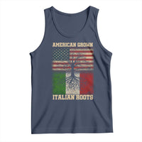 American Grown Italian Roots Tank Top USA Italy Flag Family Tree Italian - Wonder Print Shop