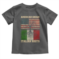 American Grown Italian Roots Toddler T Shirt USA Italy Flag Family Tree Italian - Wonder Print Shop