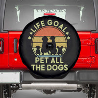 Life Goal Pet All The Dogs Spare Tire Cover Retro Funny Dog Lover Gift - Wonder Print Shop