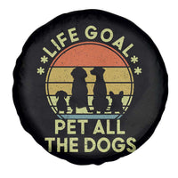 Life Goal Pet All The Dogs Spare Tire Cover Retro Funny Dog Lover Gift - Wonder Print Shop