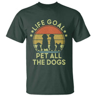 Life Goal Pet All The Dogs T Shirt Retro Funny Dog Lover Gift - Wonder Print Shop
