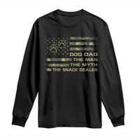 Dog Dad Long Sleeve Shirt Fathers Day Gift for Dog Lovers Camo American Flag USA - Wonder Print Shop